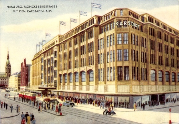 Ak Hamburg, Karstadt Haus in der Mönckebergstraße