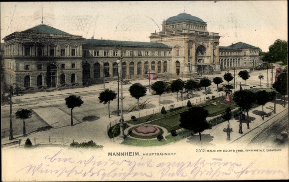 Ak Mannheim in Baden, Hauptbahnhof