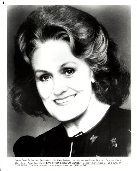 Ak Opernsängerin Joan Sutherland, Anna Bolena
