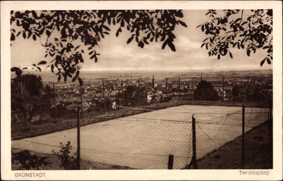 Ak Grünstadt in der Pfalz, Tennisplatz