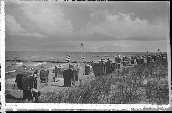 24 Negative Berg-Dievenow in Pommern, Promenade, Strand, Steg, Segelboot