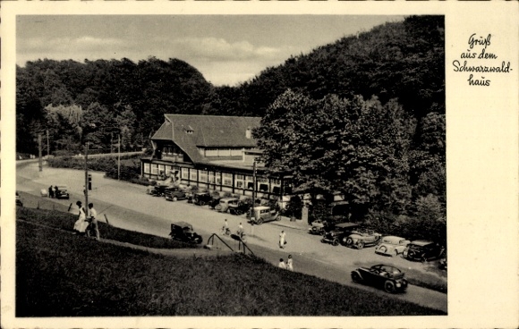 Postcard Erkrath in North Rhine Westphalia, Gasthaus Schwarzwaldhaus, Neandertal near Mettmann