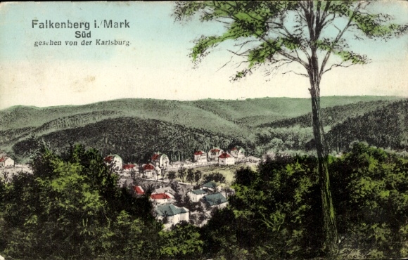 Ak Falkenberg in der Mark, Teilansicht, Blick von der Karlsburg