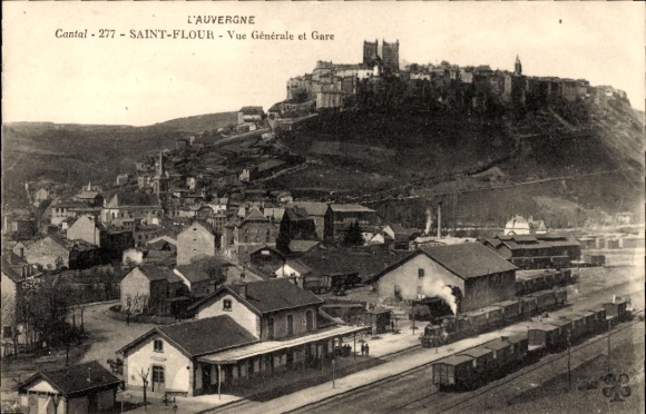 PC Saint Flour Cantal, general view, train station