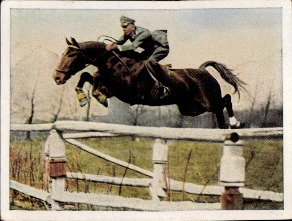 Sammelbild Auf Deutscher Scholle, Hans v. d. Nordmark, Bild 91 Beim Hürdenspringen