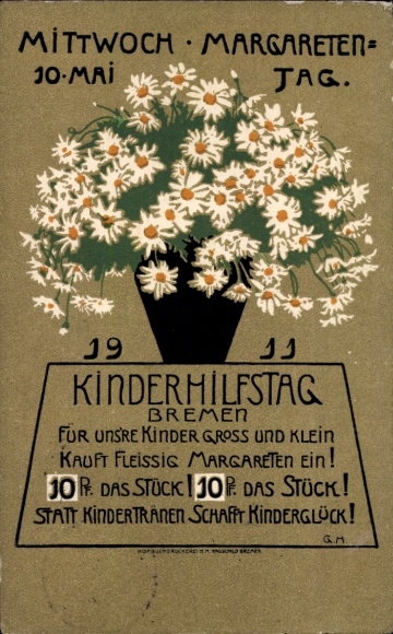 Artist Postcard Hanseatic City of Bremen, Margaretentag on May 10, 1911