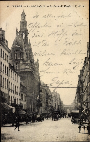 Ansichtkaart Paris X, La Mairie et la Porte St. Martin