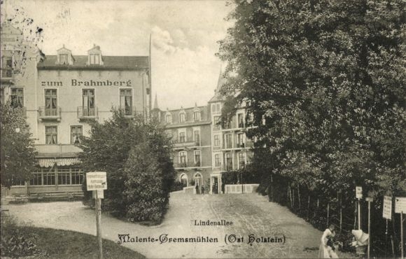 Ak Gremsmühlen Malente in Ostholstein, zum Brahmberg, Lindenallee, Talente- Ost Holstein