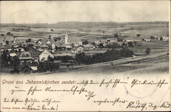 Postcard Johanniskirchen Niederbayern, panorama from the place