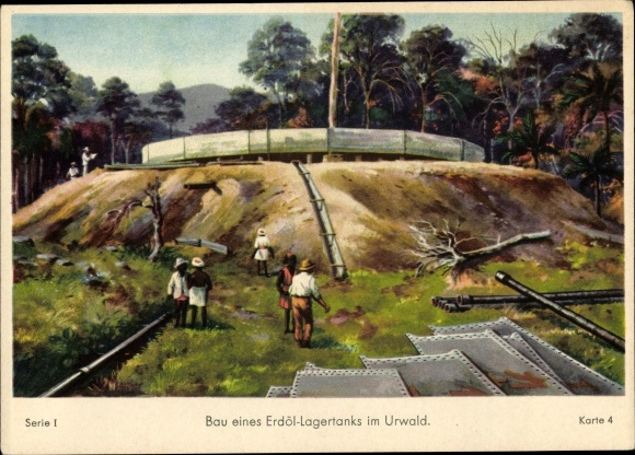 Artist PC Merker, W., Shell petroleum storage tank, Rhenania Ossag, advertising