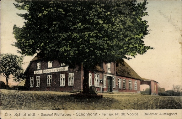 Ak Schönhorst Voorde Flintbek in Sleeswijk-Holstein, Gasthof Pfefferberg