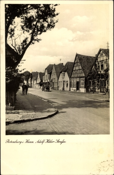 Postcard Rotenburg an der Wümme, Adolf Hitler Strasse