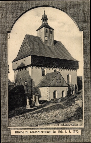 KP passe-partout Großrückerswalde w Rudawach, Kościół z 1470 r.