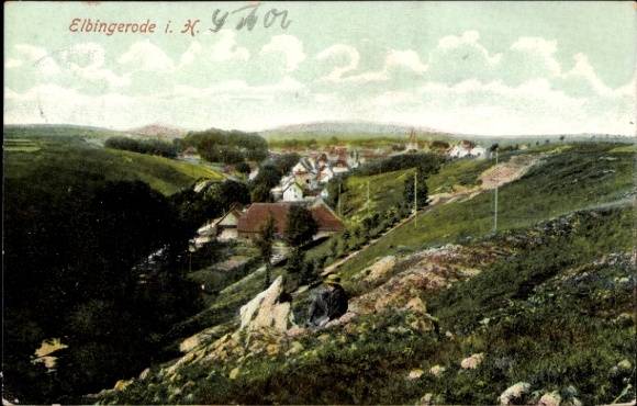 Postcard Elbingerode Oberharz am Brocken, overall view