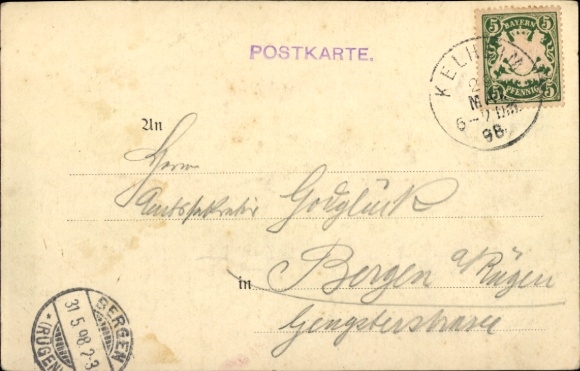 Postcard Kelheim an der Donau Lower Bavaria, Liberation Hall, Liberation Hall, river view, mountain landscape