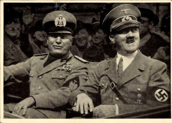 Ak Führer und Reichskanzler Adolf Hitler, Benito Mussolini, Staatstreffen, Männer der Zeit 126