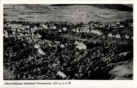 Ak Walddorf Altensteig im Schwarzwald Württemberg, Fliegeraufnahme