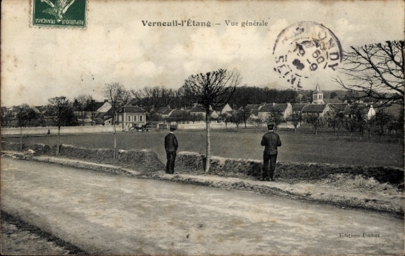 Ak Verneuil l'Étang Seine et Marne, vue generale