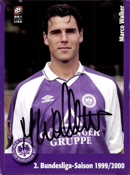 Autogrammkarte Fußballer Marco Walker, Tennis Borussia Berlin, Autogramm