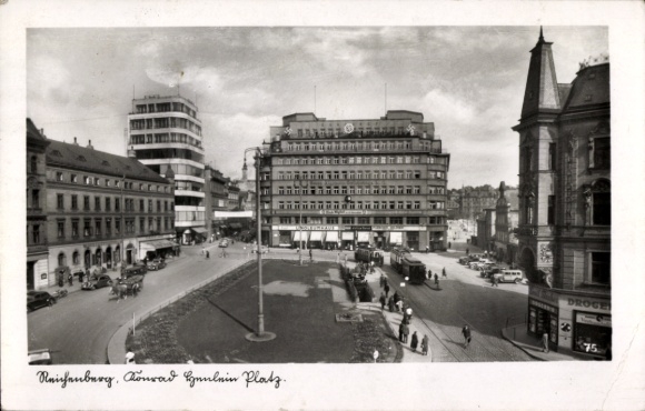 Ak Liberec Reichenberg Stadt, Konrad Henlein Platz