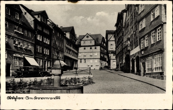 Postcard Wetzlar Lahn Dill district, fountain at the Kornmarkt