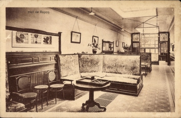 Ak Bonsecours Seine Maritime, Institut d'Hydrotherapie et de Dietetique, Hall de Repos