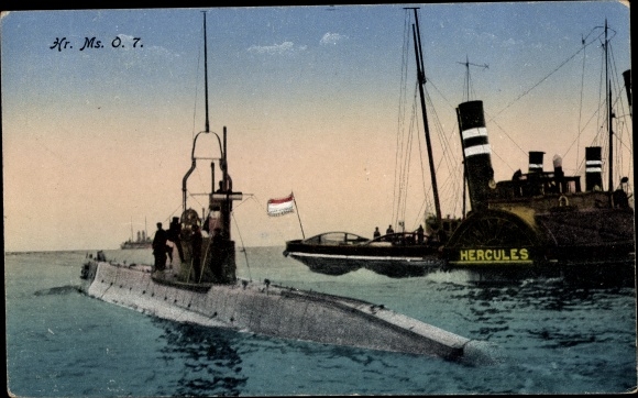 PC Dutch submarine, Hr.Ms. O 7, steamer Hercules