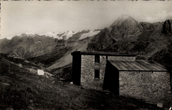 Postcard Pralognan la Vanoise Savoie, Refuge Peclet Polset, Glaciers de l'Arpont