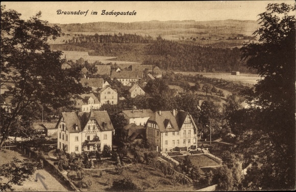 Postcard Braunsdorf Niederwiesa district of Central Saxony, Zschopautal, Mühlenwerke Weber