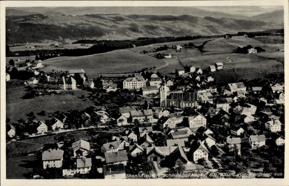 Ak Scheidegg im Allgäu, Fliegeraufnahme
