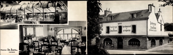 Klapp Postcard Quimperlé Finistère, Auberge de Toulfoen, restaurant, interior view