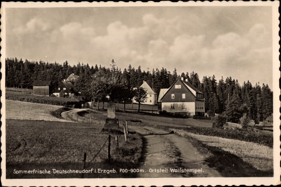 Ak Deutschneudorf in het Erzgebirge, district Wolfstempel