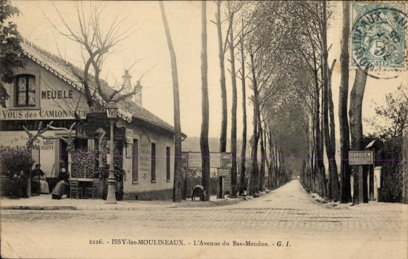 Ak Issy les Moulineaux Hauts de Seine, L'Avenue du Bas-Meudon
