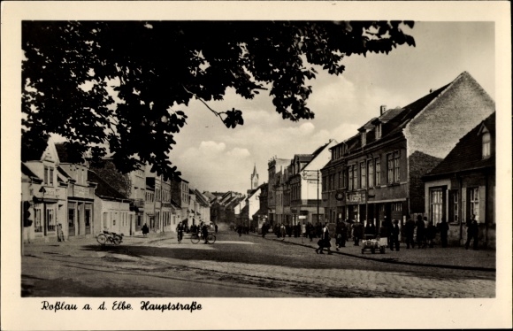 Ak Roßlau an der Elbe Sachsen Anhalt, Hauptstraße