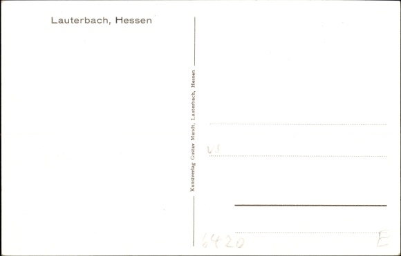 Artist Postcard Lauterbach an der Lauter Vogelsbergkreis, square, half-timbered houses