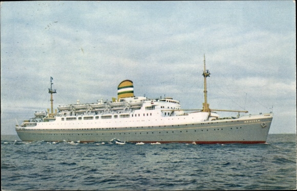 Postcard steamship SS Maasdam, HAL
