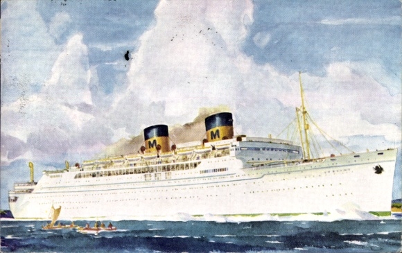 Kunstenaar Ak Steamship Lurline, Matson Lines, luxe voering