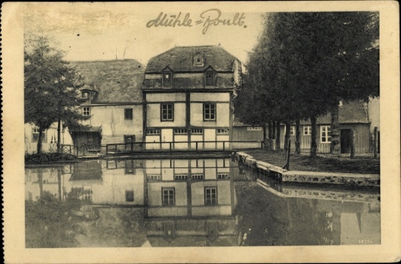 Foto Ak Frankreich, Mühle, Häuser