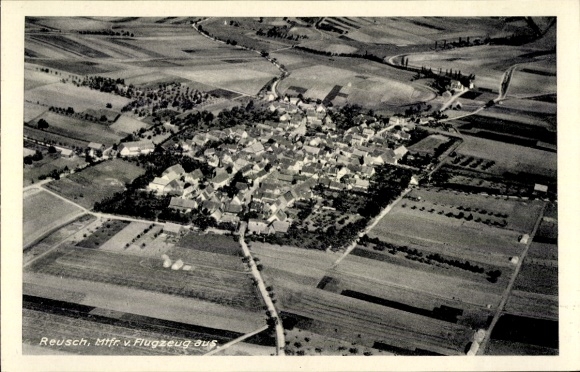 Postcard Reusch Weigenheim in Middle Franconia, aerial photograph