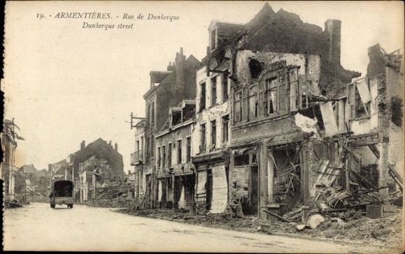 Ak Armentières Nord, Rue de Dunkerque