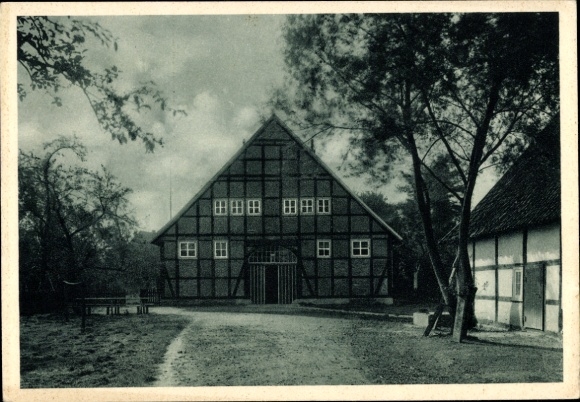 Postcard Bückeburg in the district of Schaumburg, youth hostel