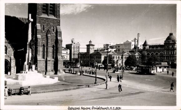 Foto Ak Christchurch Neuseeland, Cathedral Square
