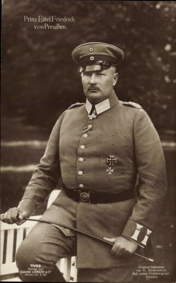 KP Eitel Friedrich Książę Prus, portret, mundur, Liersch 7498