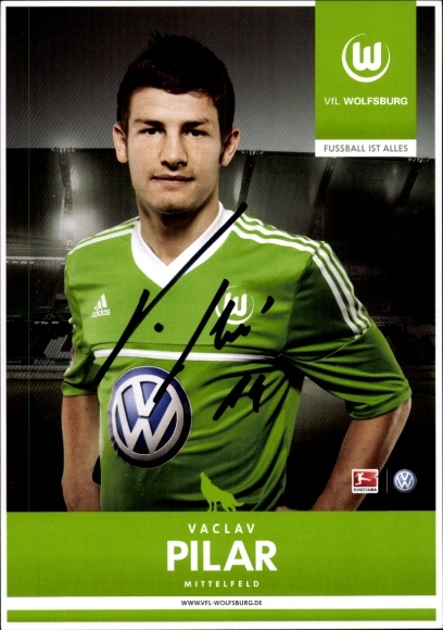Autogrammkarte Fußballer Vaclav Pilar, VfL Wolfsburg, Autogramm