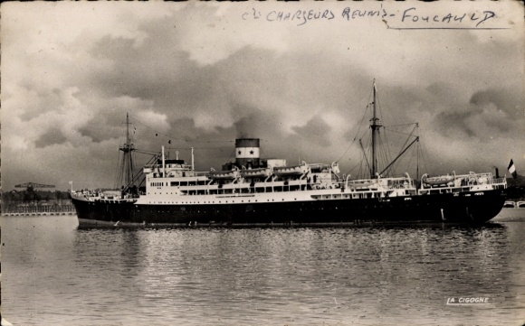 Ansichtkaart Paquebot SS Foucauld, stoomschip, Compagnie des Chargeurs Reunis