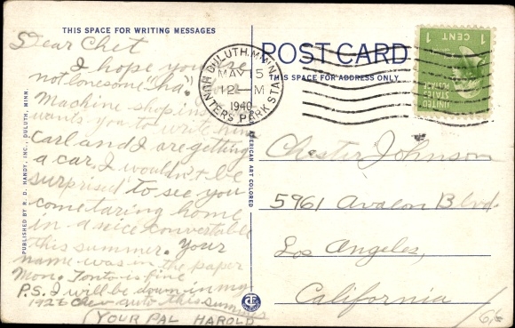 Postcard Duluth Minnesota USA, Split Rock Lighthouse, North Shore, Lake Superior
