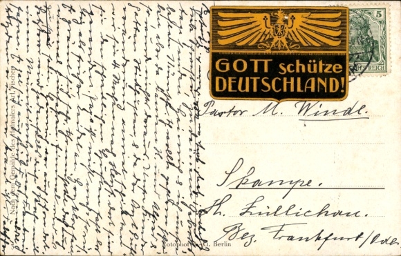 Artist Postcard Fischer, The people's thanks are certain, Empress Auguste Viktoria visits war veteran