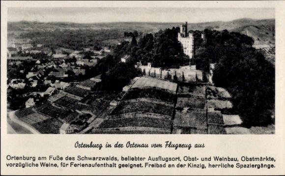 Postcard Ortenburg Lower Bavaria, aerial photograph