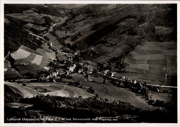 Postcard Oberprechtal Black Forest, aerial photograph
