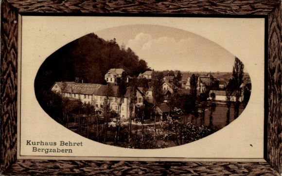 Passepartout Postcard Bad Bergzabern on the Wine Route Palatinate, Kurhaus Behret